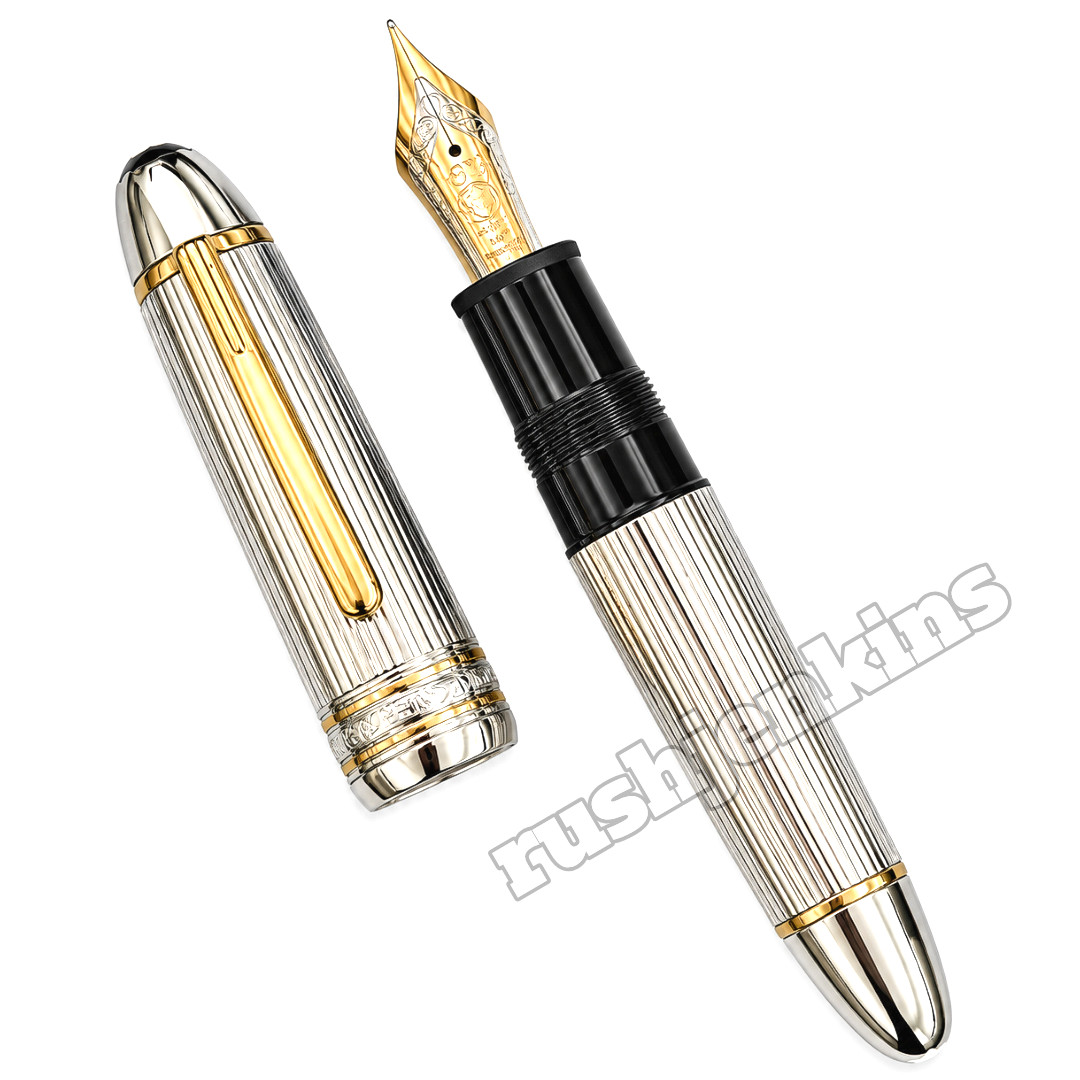 [Excellent++] MONTBLANC Meisterstück 149 Silver Pinstripe Luxury Fountain Pen