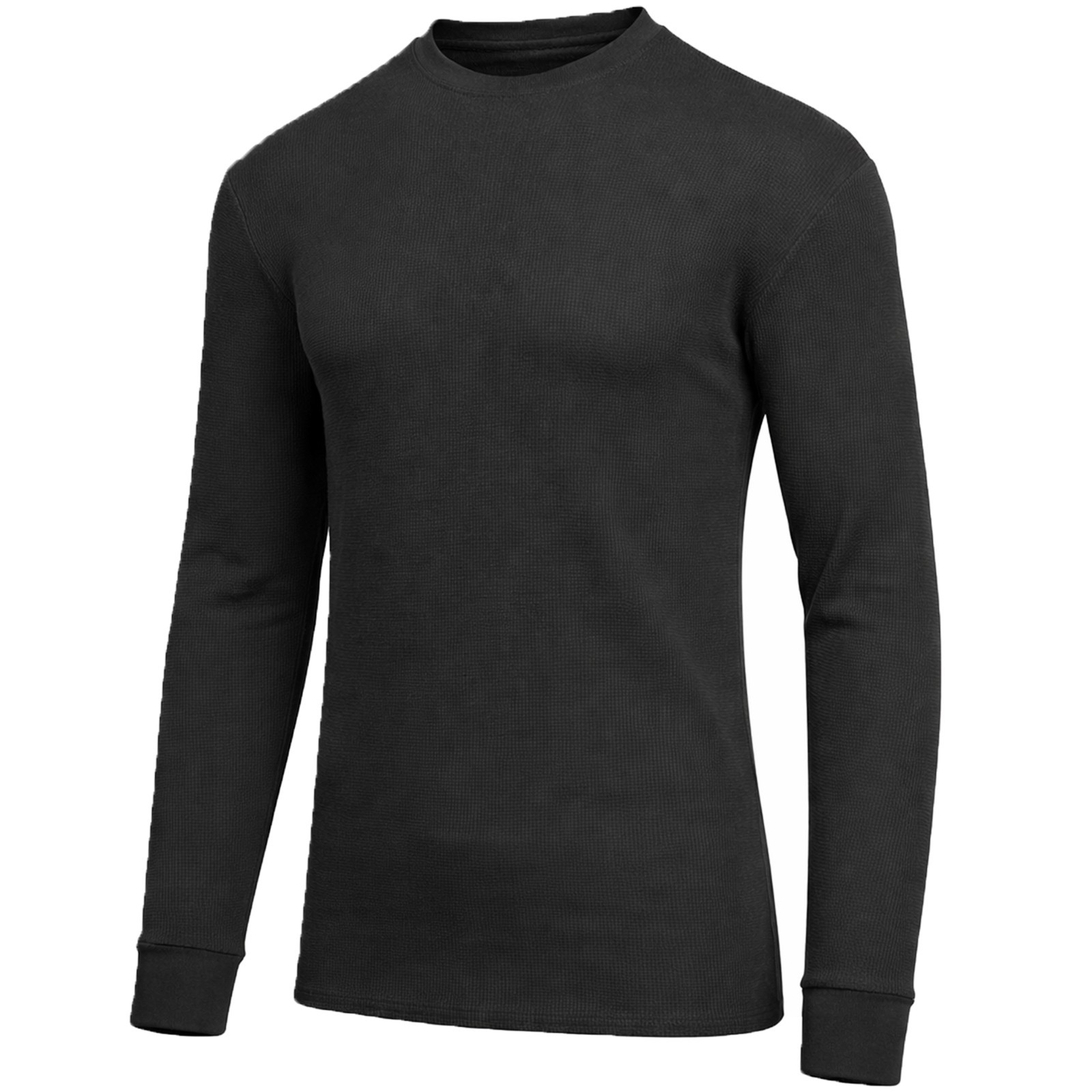 Men\'s Waffle Knit Thermal Long Sleeve Shirt Crew Neck Layering Tee Sizes S-2XL
