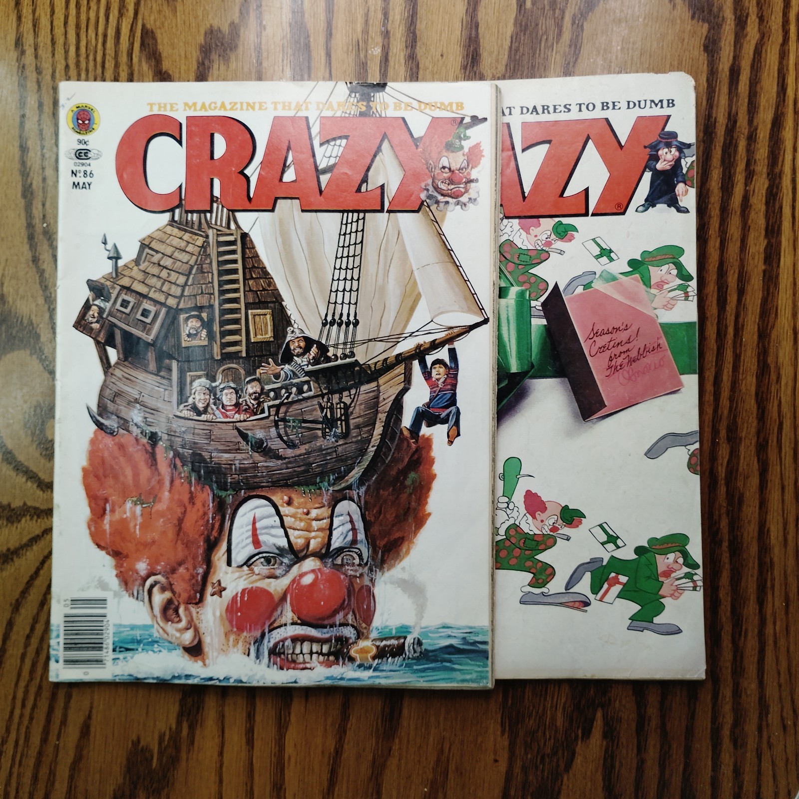 Crazy Magazine Lot of 2 #71 & 86 1971/1972 Marvel Humor Parody Satire Stan Lee