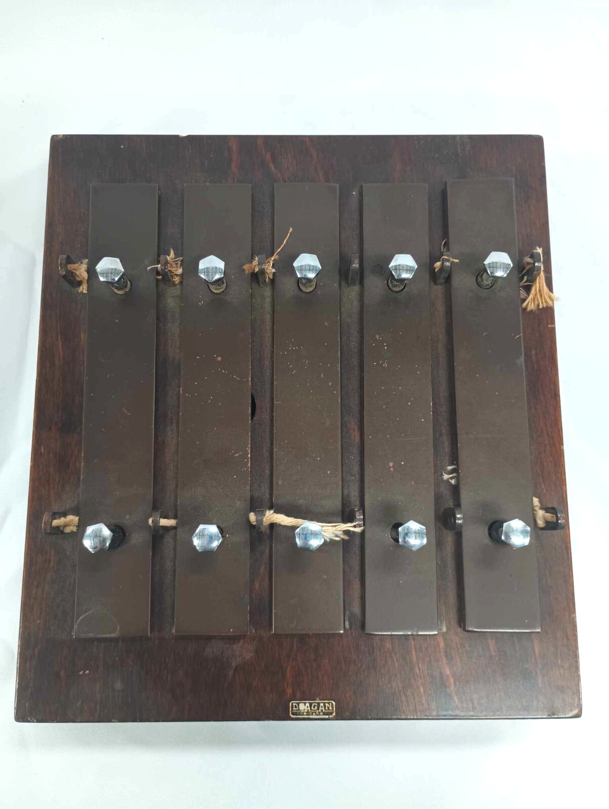 Deagan Vintage Antique 5 Plate Chimes Xylophone Wooden Box Model 500 Req Repair Deagan Vintage Antique 5 Plate Chimes Xylophone Wooden Box Model 500 Req Repair