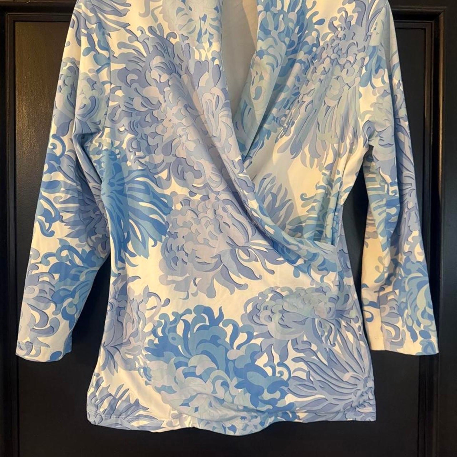 Jmclaughlin blue white floral wraps