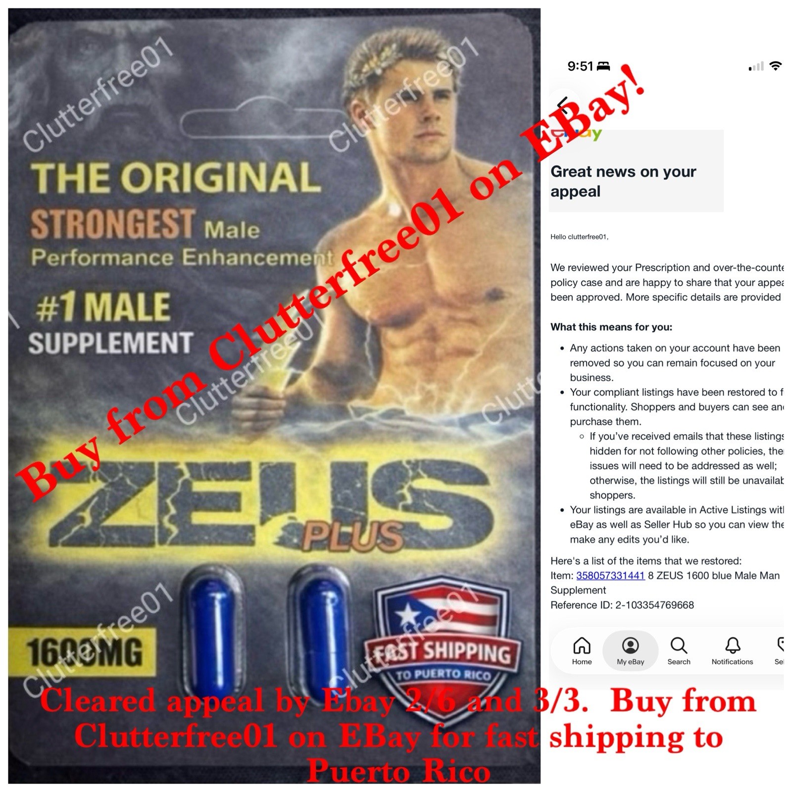 48 ZEUS Original 1600 Male Suppliments Men