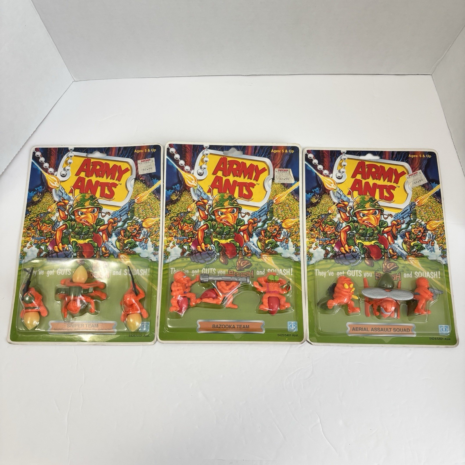 3 NEW Hasbro Army Ants 1987 - Bazooka Team, Sniper Team and Aerial Assault Squad 3 NEW Hasbro Army Ants 1987 - Bazooka Team, Sniper Team and Aerial Assault Squad