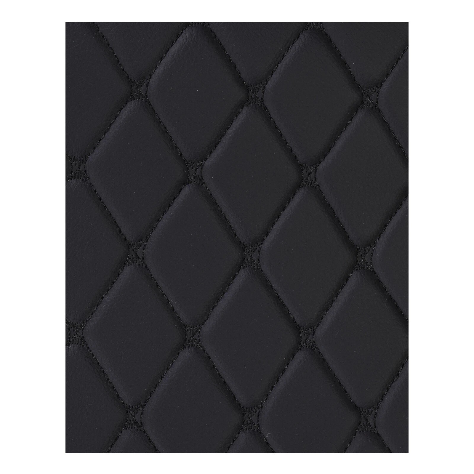Soft Quilted Diamond PU Faux Leather 6mm Foam Back Fabric Car Upholstery By Yard