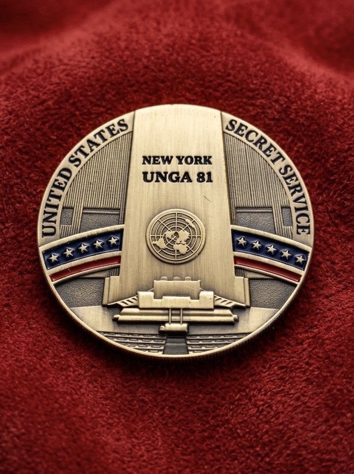 RARE Authentic President Donald J Trump 2026 UN General Assembly Challenge Coin