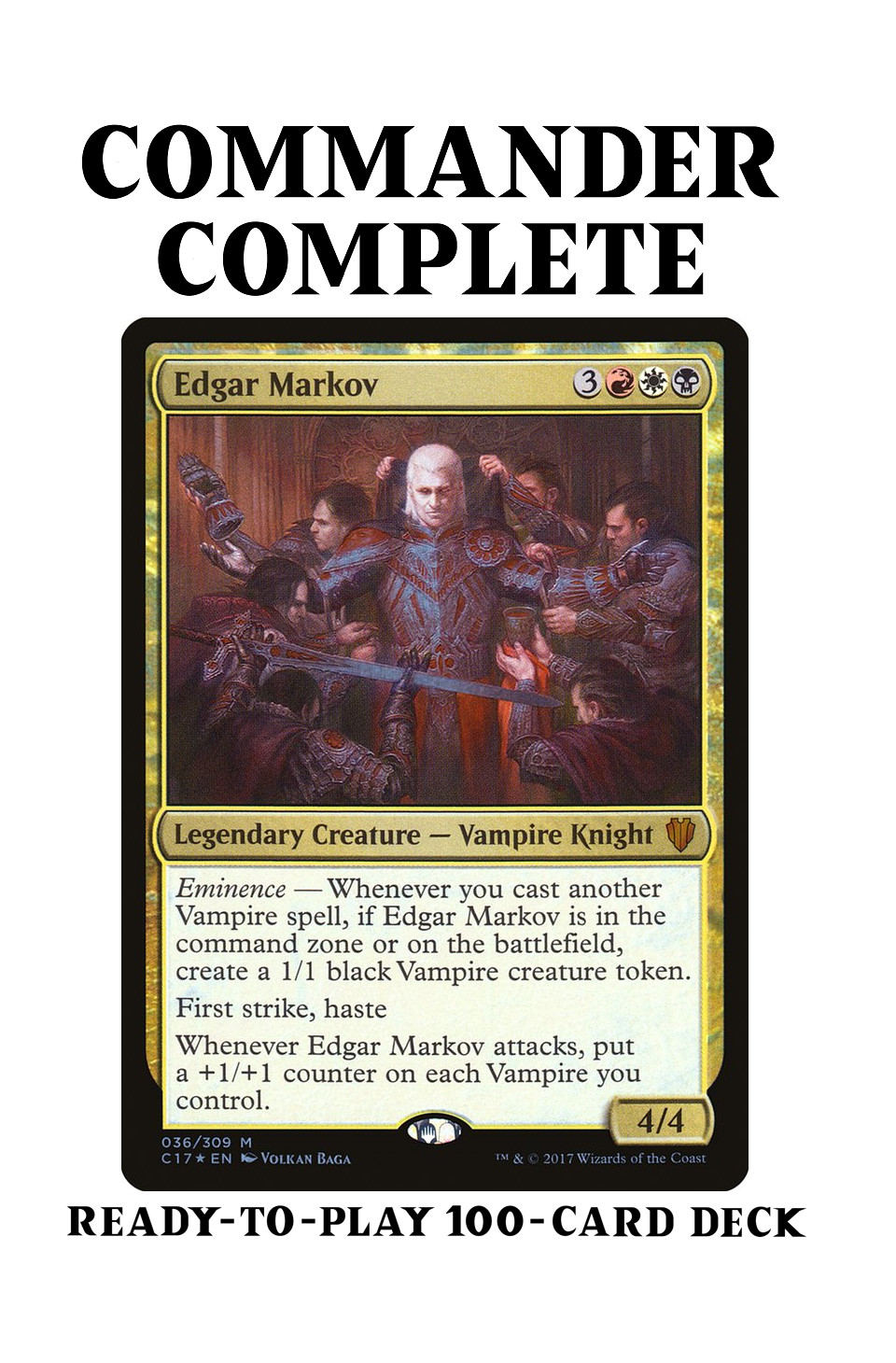 Edgar Markov VAMPIRE TRIBAL Magic MTG Custom Commander Deck