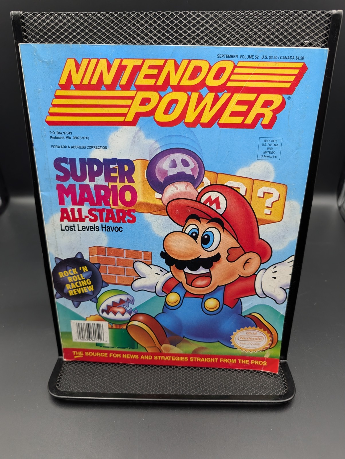 Nintendo Power Magazine Vol 52 September 1993 Super Mario Allstars Poster Cards