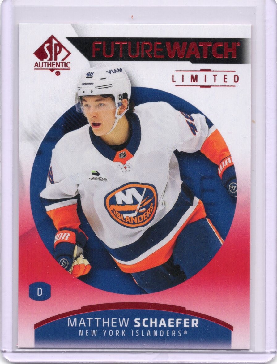 2025-26 SP Authentic Matthew Schaefer Limited Red