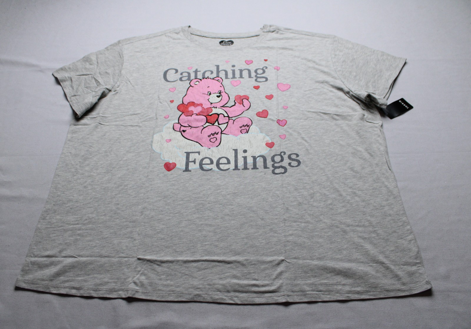 Torrid Women\'s Plus Care Bears Relaxed Cotton Tee JL3 Gray Size 3 (3X) NWT