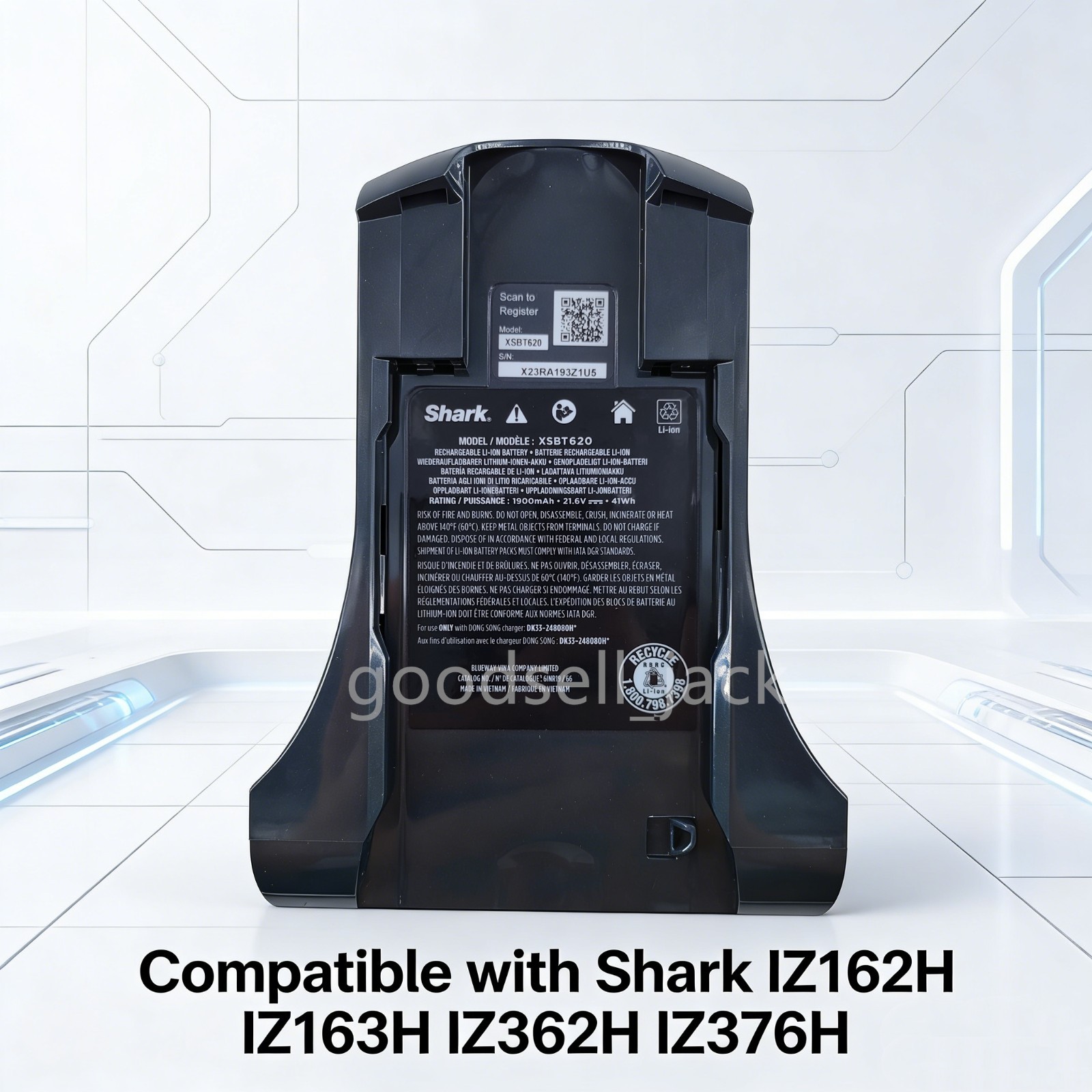 OEM New Battery XSBT600 XSBT620 for Shark IZ162H IZ163H IZ362H IZ376H IZ382