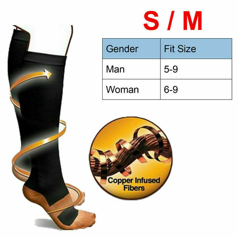 3pair Copper Compression Socks 20-30mmHg Graduated Support Mens Womens Stockings 3pair Copper Compression Socks 20-30mmHg Graduated Support Mens Womens Stockings