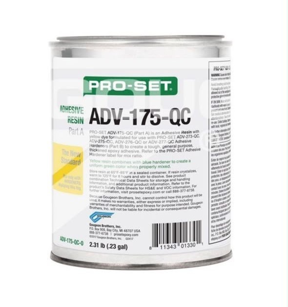 PRO-SET ADV-175-QC Adhesive Resin Part A Tinted Yellow 1 Quart 