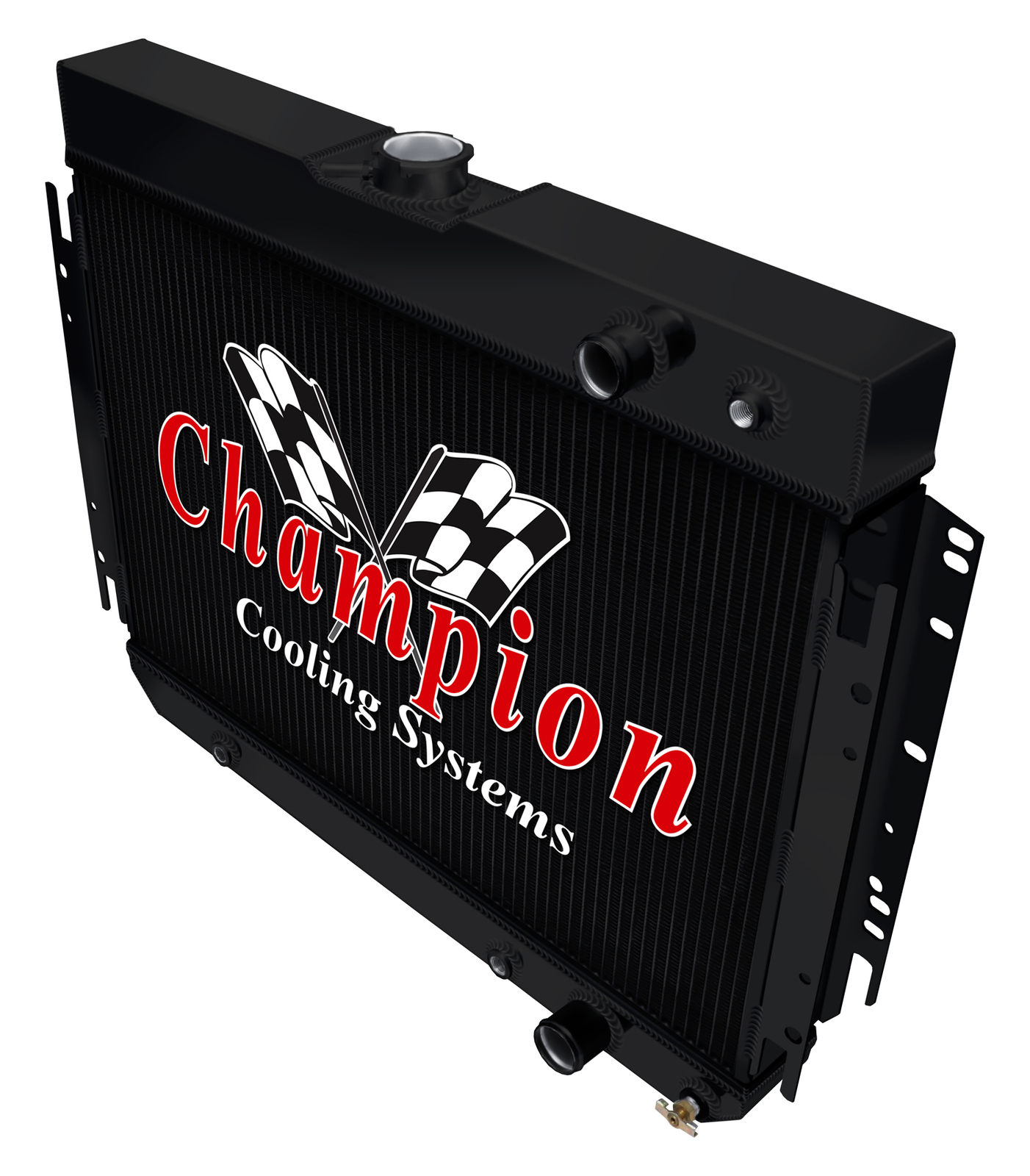 AR Champion 3 Row Black Finish Radiator for 1963 - 1968 Chevrolet Impala LS Swap