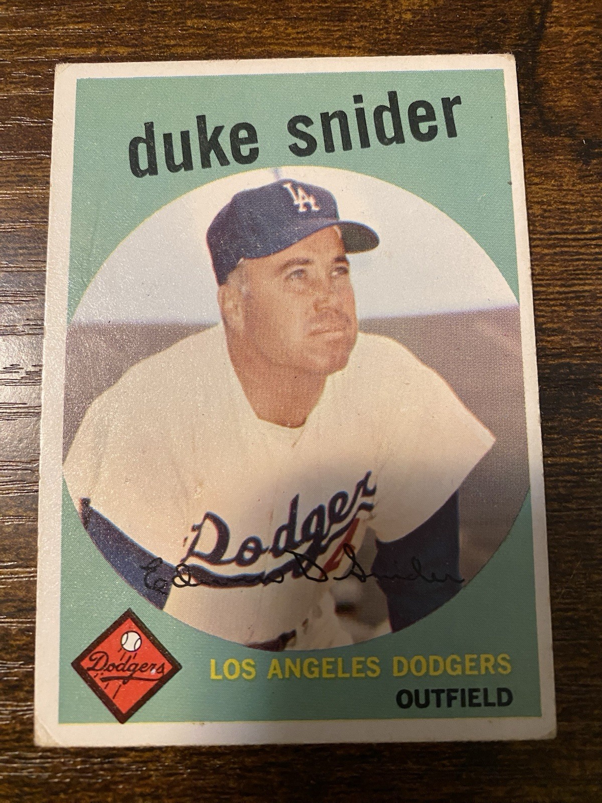1959 Topps #20 Duke Snider VG+ Los Angeles Dodgers