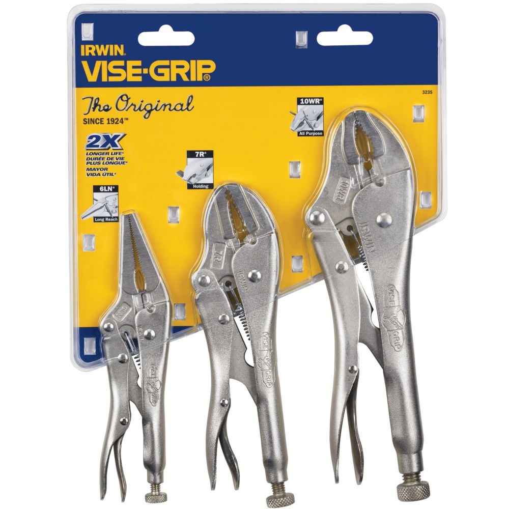 IRWIN Vise-Grip 323S 3pc Original Locking Pliers Set 10WR 7R 6LN