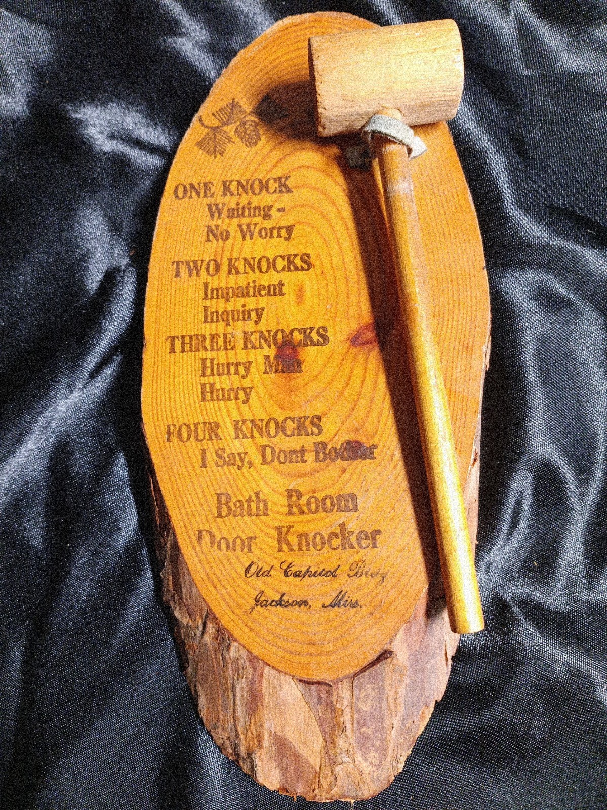 Vintage Wood Bathroom Door Knocker 1950 Old Capitol Bldg Jackson Mississippi Vintage Wood Bathroom Door Knocker 1950 Old Capitol Bldg Jackson Mississippi