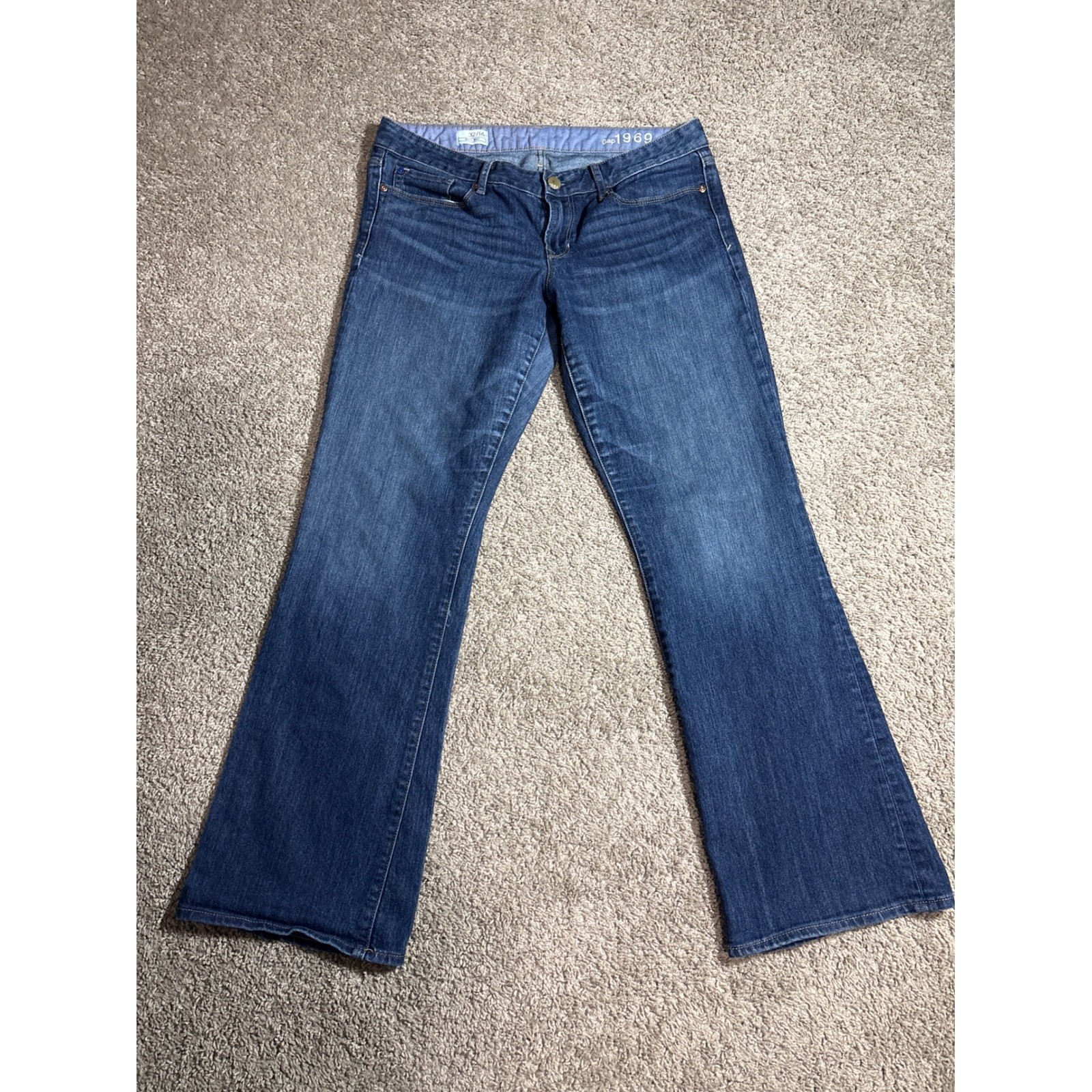 Gap 1969 Sexy Boot Jeans Womens 32/14r Medium Tint Wash Bootcut Denim
