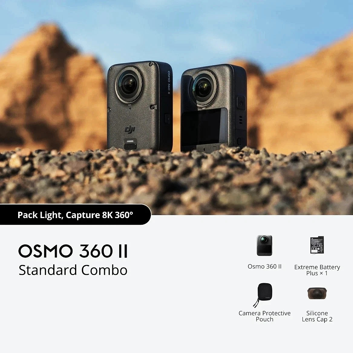 DJI Osmo 360 II Standard Combo 8K 60fps Panoramic Camera 105GB