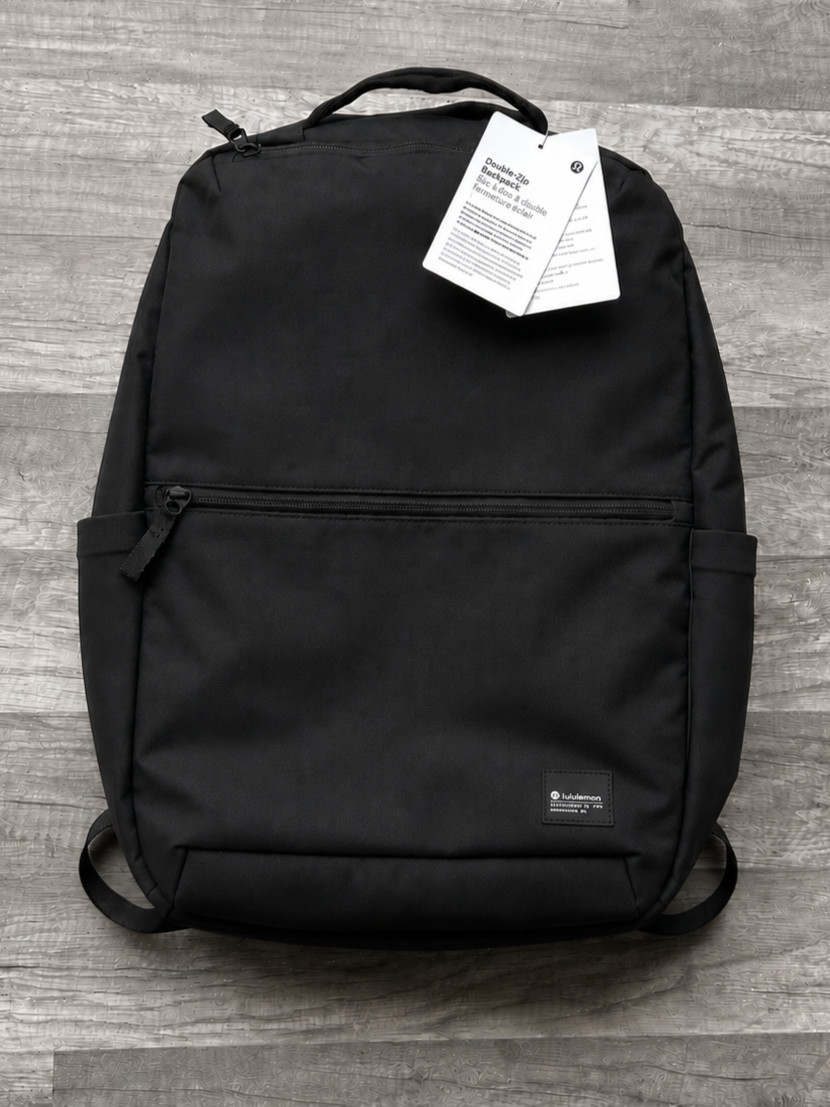 Lululemon Double Zip Backpack Black New With Tags 22L Lululemon Double Zip Backpack Black New With Tags 22L