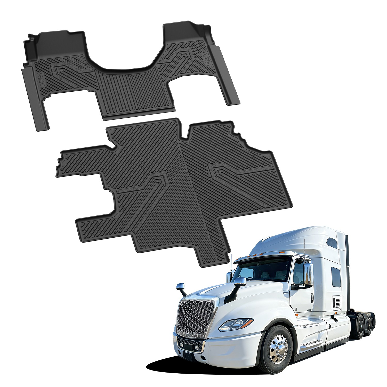 LASFIT TPE Floor Mats for 2017-2026 International Harvester LT Sleeper Cab Mats