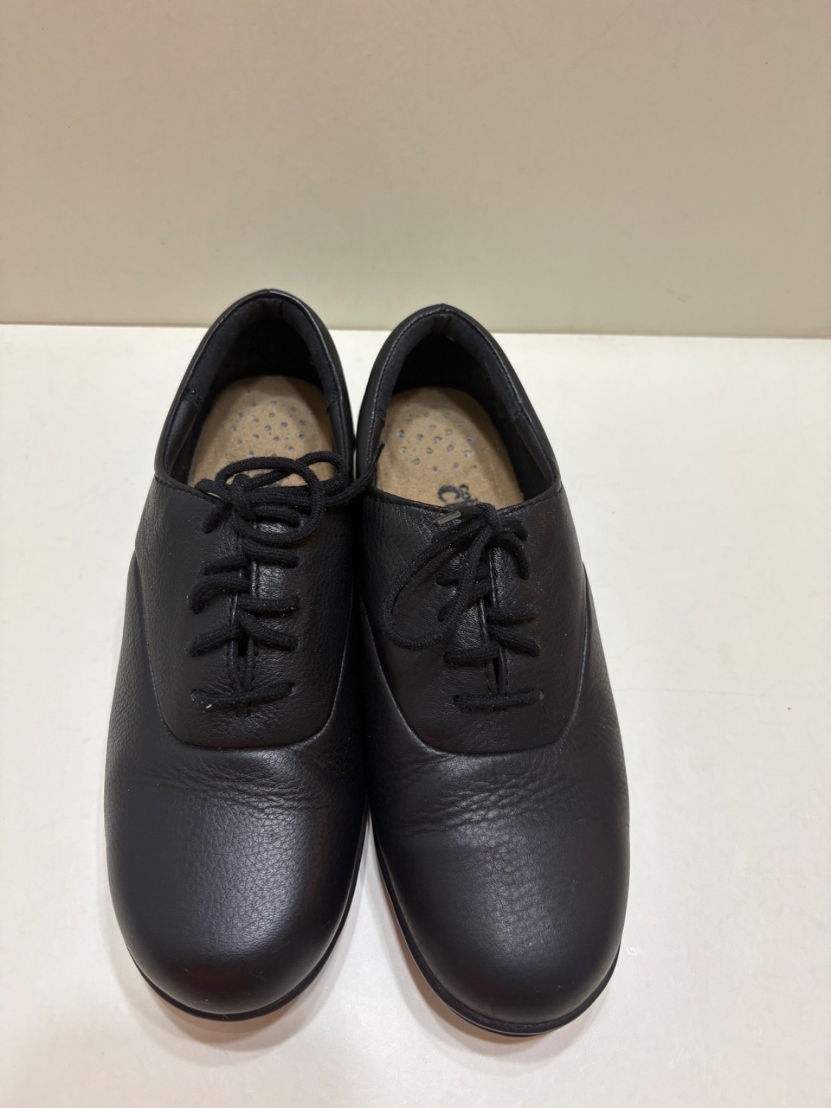 Cobbie Cuddlers Women\'s Black Leather Lace Up Comfort Shoes Size 7w
