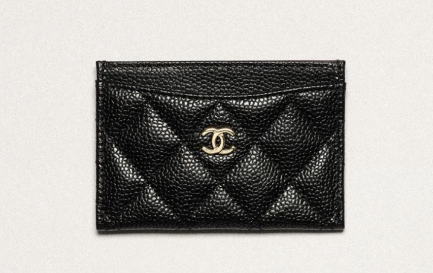 CHANEL Classic Card Holder Original Receipt Black Caviar CHANEL Classic Card Holder Original Receipt Black Caviar