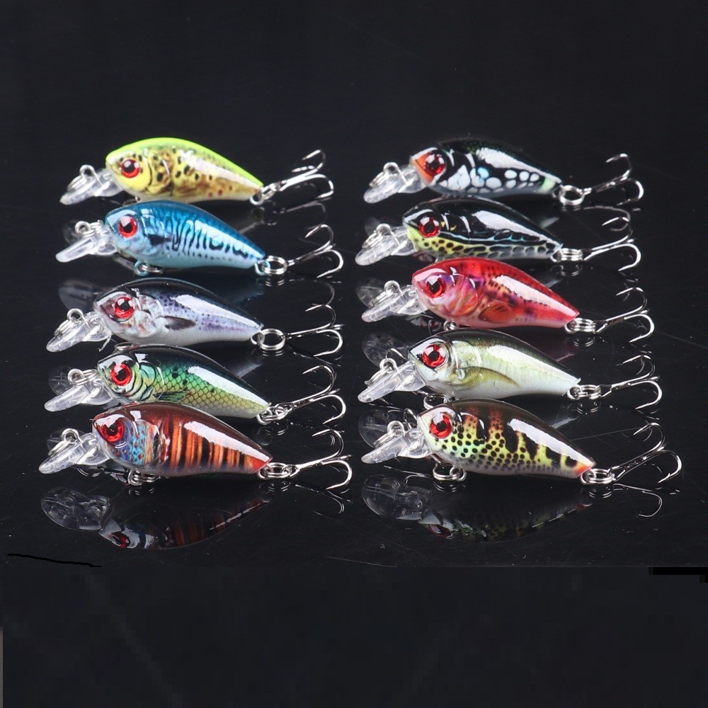 10pcs Lifelike Mini Fishing Lures Set Assorted Bionic Minnow Crankbaits 10pcs Lifelike Mini Fishing Lures Set Assorted Bionic Minnow Crankbaits