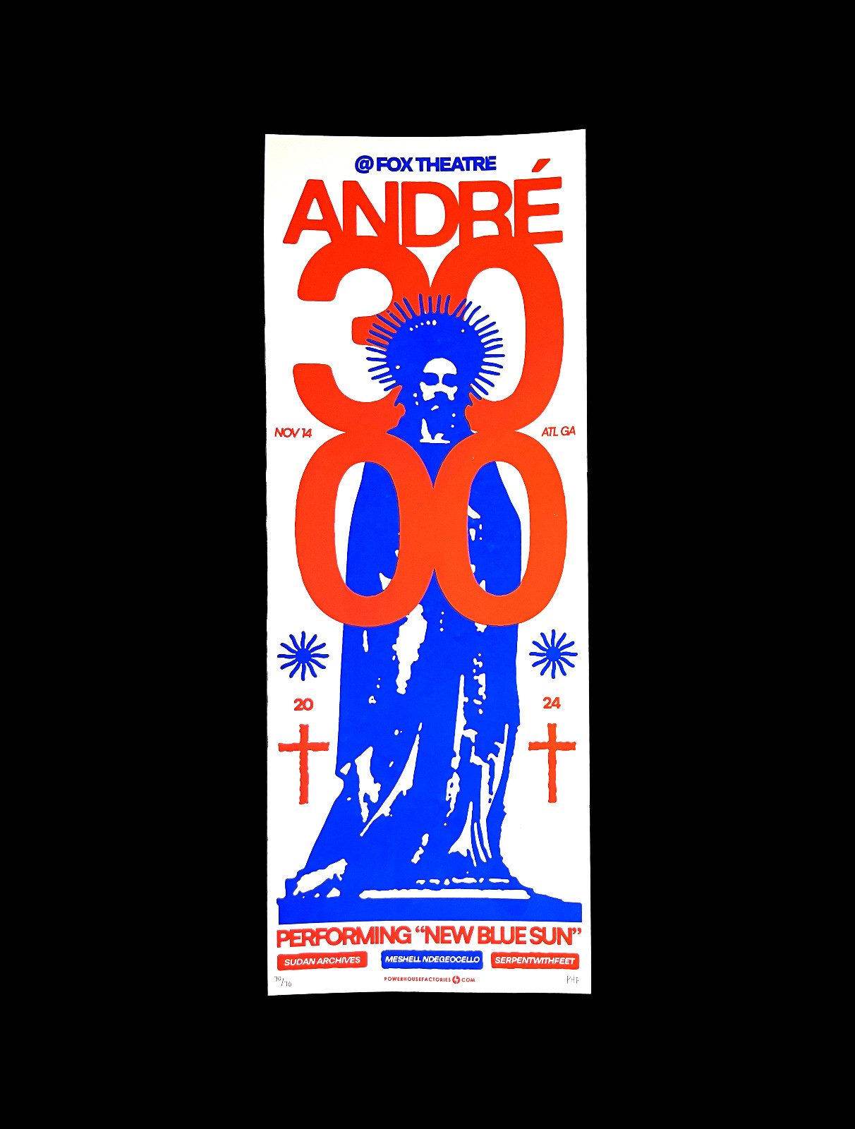 Andre\' 3000 November 2024 Limited Edition Gig Poster - Version 1/2