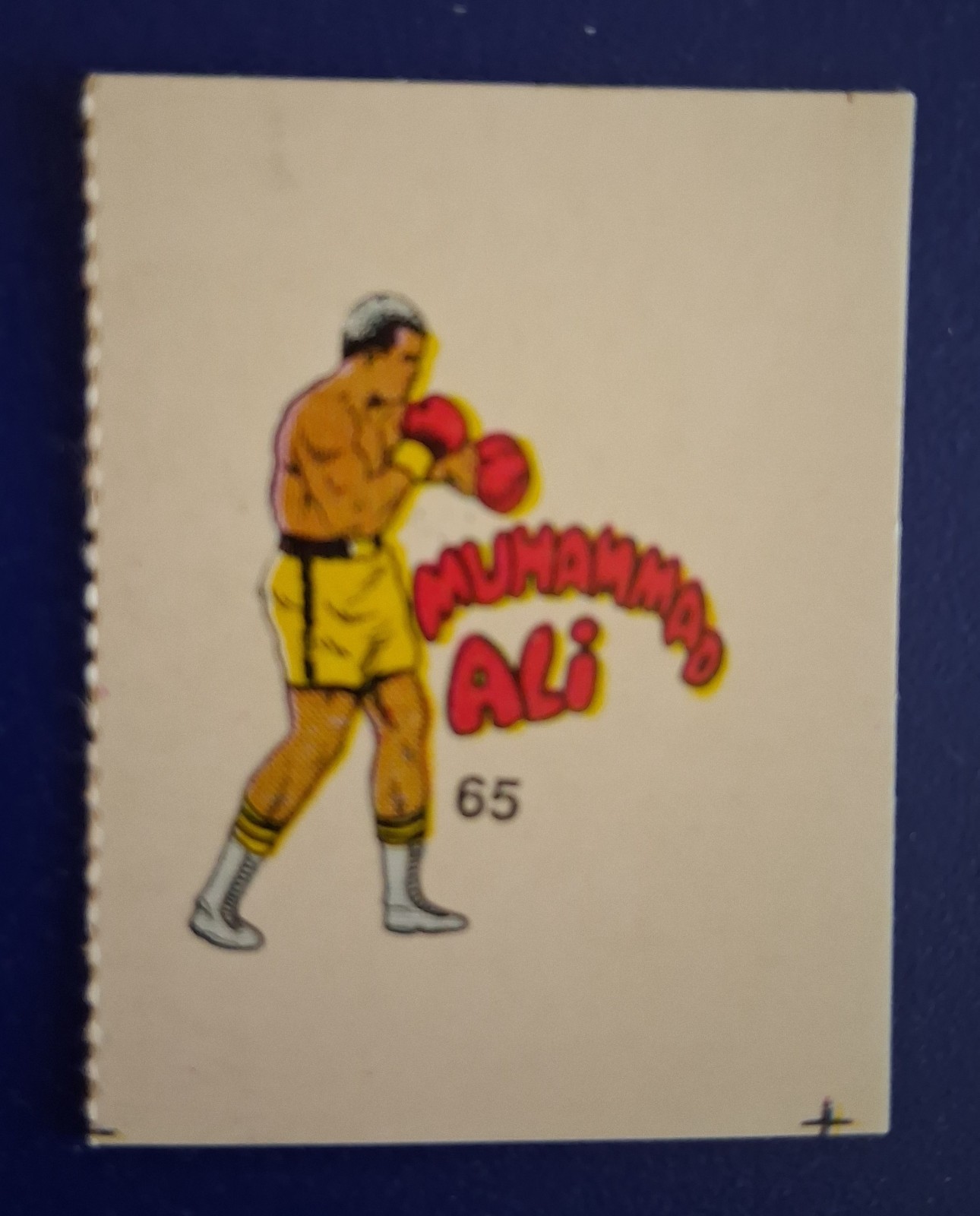 MUHAMMAD ALI #65 VERY RARE White Back Version 1986 Venezuelan Boxing Card MUHAMMAD ALI #65 VERY RARE White Back Version 1986 Venezuelan Boxing Card