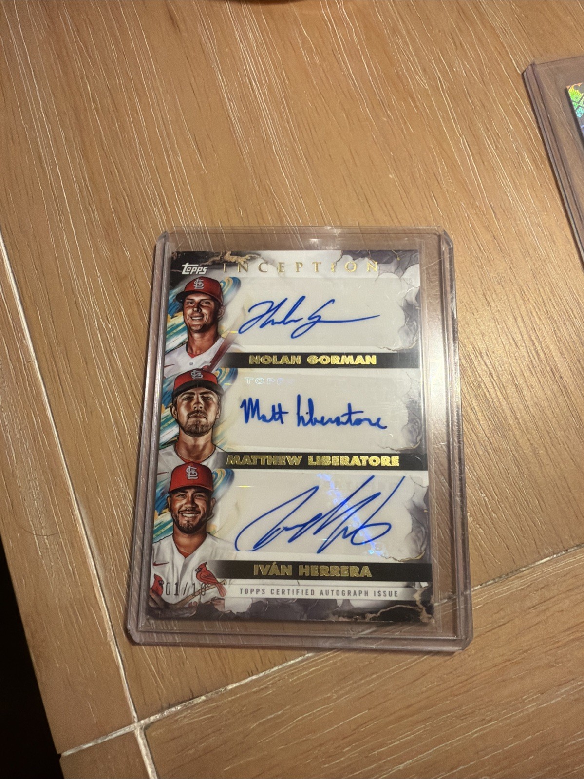 2023 Topps Inception - Triple Autographs Gorman, Liberatore, Herrera /10 2023 Topps Inception - Triple Autographs Gorman, Liberatore, Herrera /10