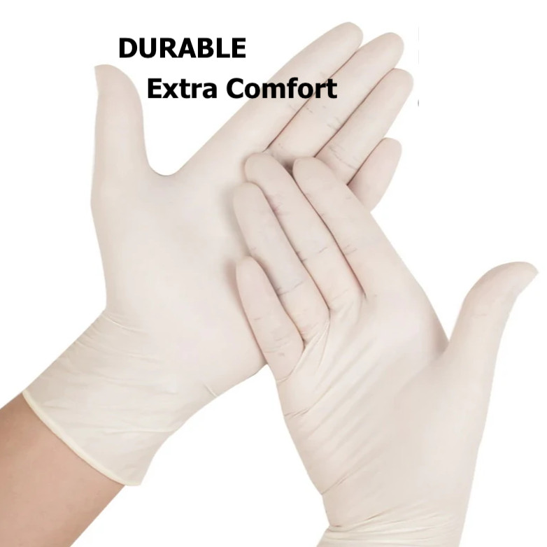 100 PCS Latex & Latex Examination & Nitrile Gloves Powder Free 