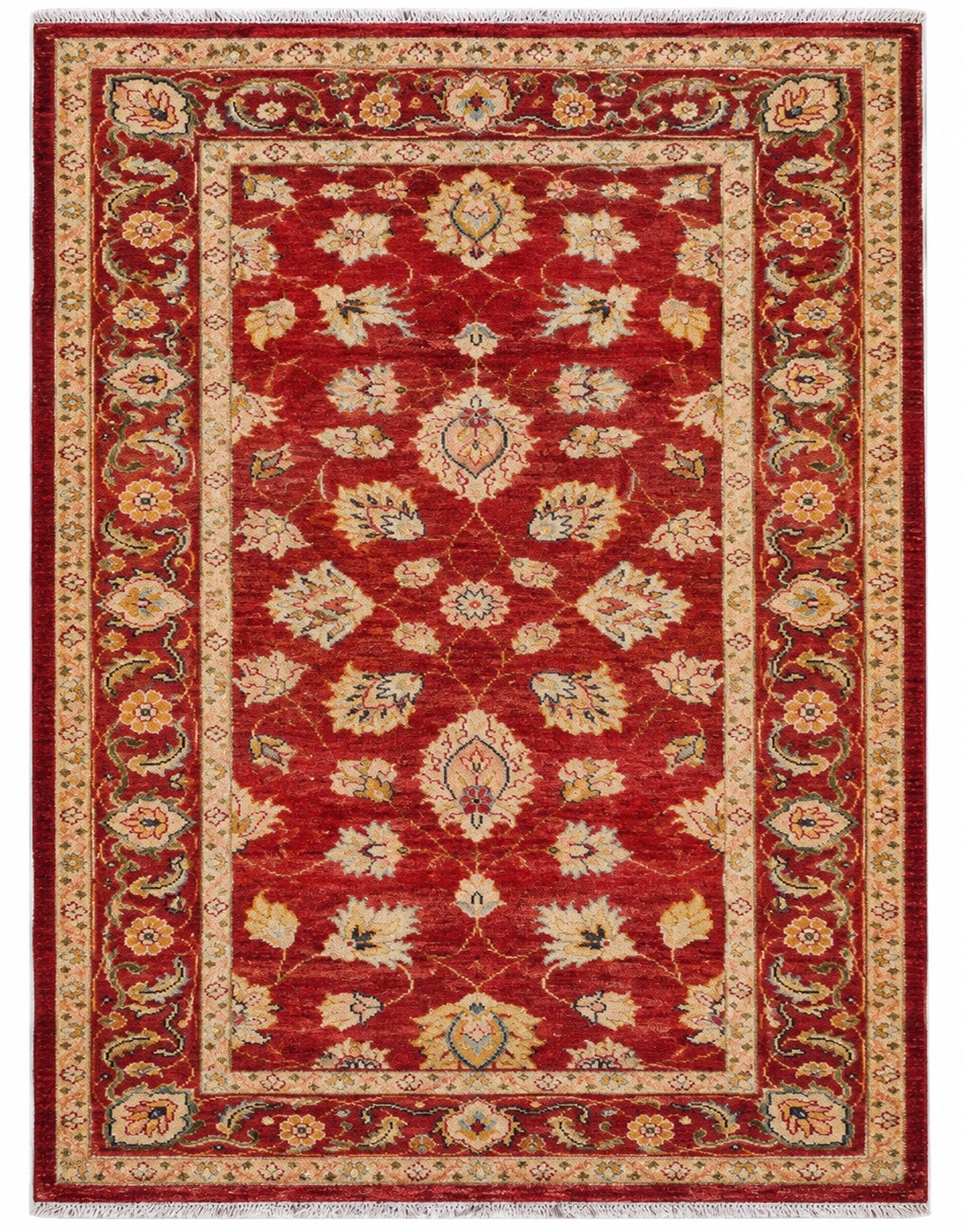 Handmade Hand Knotted Vintage Afghan Chobi Wool Area Rug 6 x 3 Ft