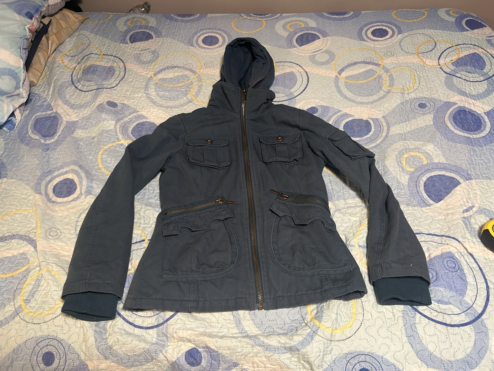 Jack BB Dakota Cargo Jacket Size Medium Lake Blue Bella Swan Core Twilight Y2K