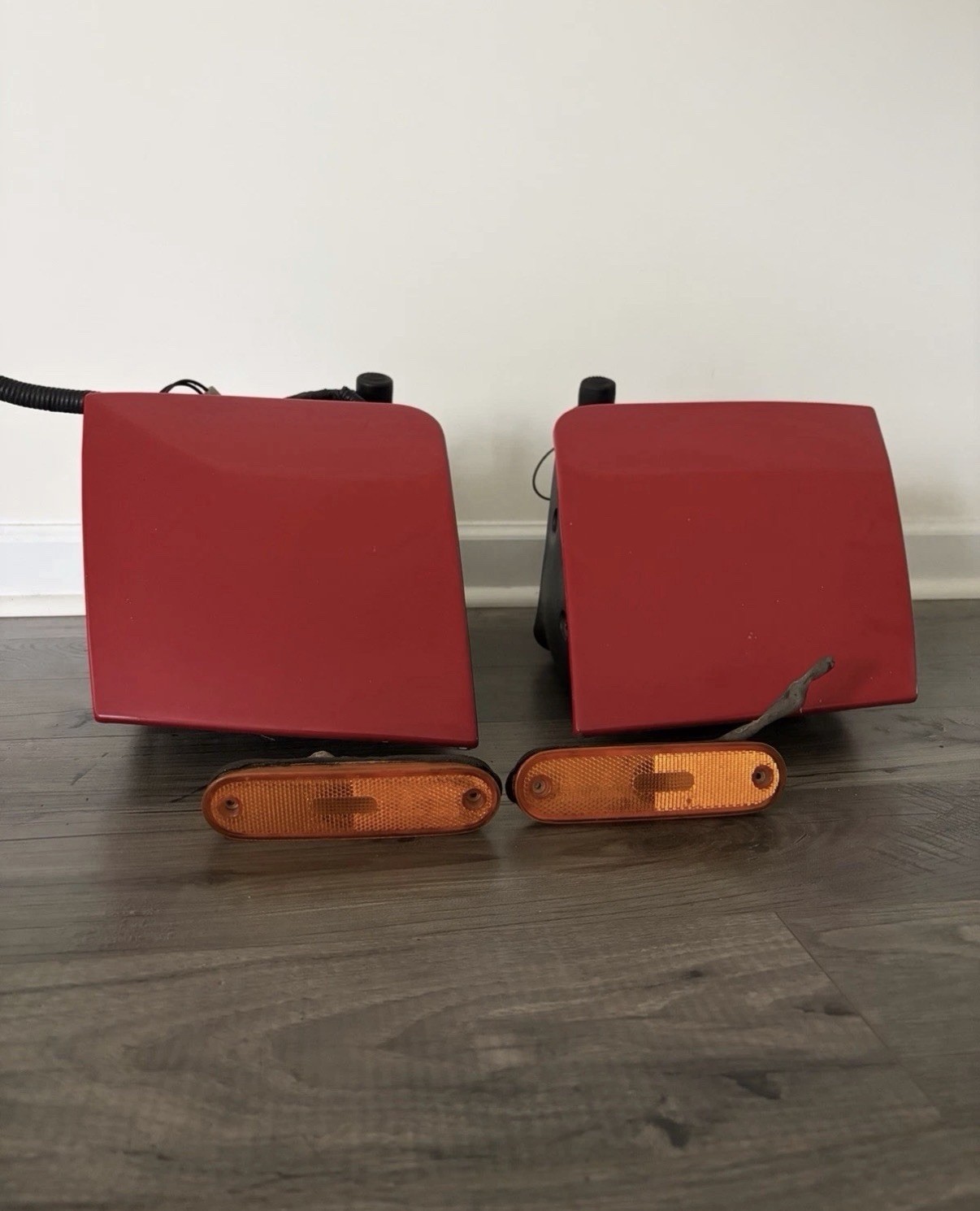 1990-1997 Mazda Miata NA OEM Pop-Up Headlight Assembly Pair + Motors Red