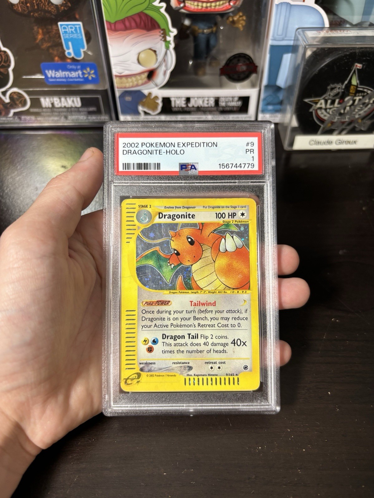 Pokemon TCG Dragonite 9/165 Expedition Base Set Holo Rare 2002 PSA 1