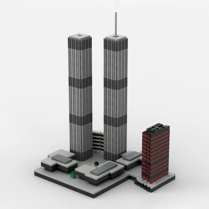 Custom MOC World Trade Center Building Blocks Set - 982-Piece Miniature Architec Custom MOC World Trade Center Building Blocks Set - 982-Piece Miniature Architec