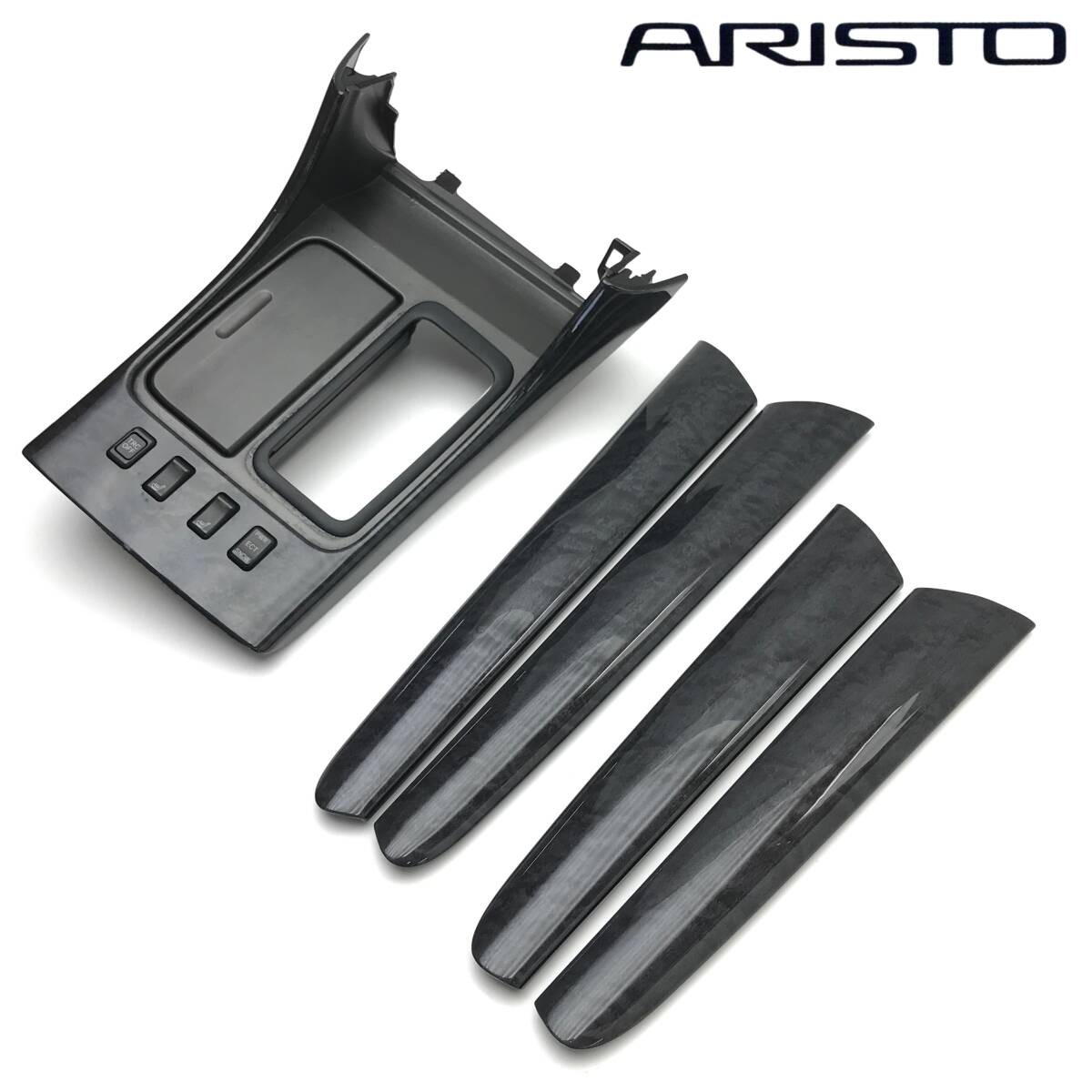 TOYOTA Aristo JZS161 JZS160 OEM Door Trim Center Shift Panel Wood Black JDM RHD TOYOTA Aristo JZS161 JZS160 OEM Door Trim Center Shift Panel Wood Black JDM RHD