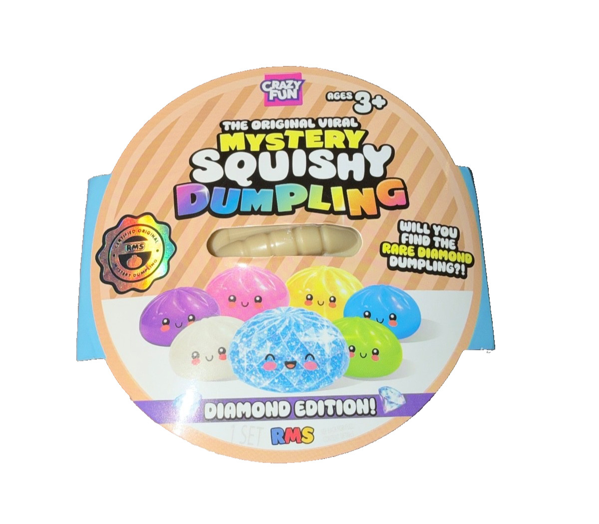 RMS Crazy Fun Mystery Squishy Dumpling - Diamond Edition Viral New Authentic
