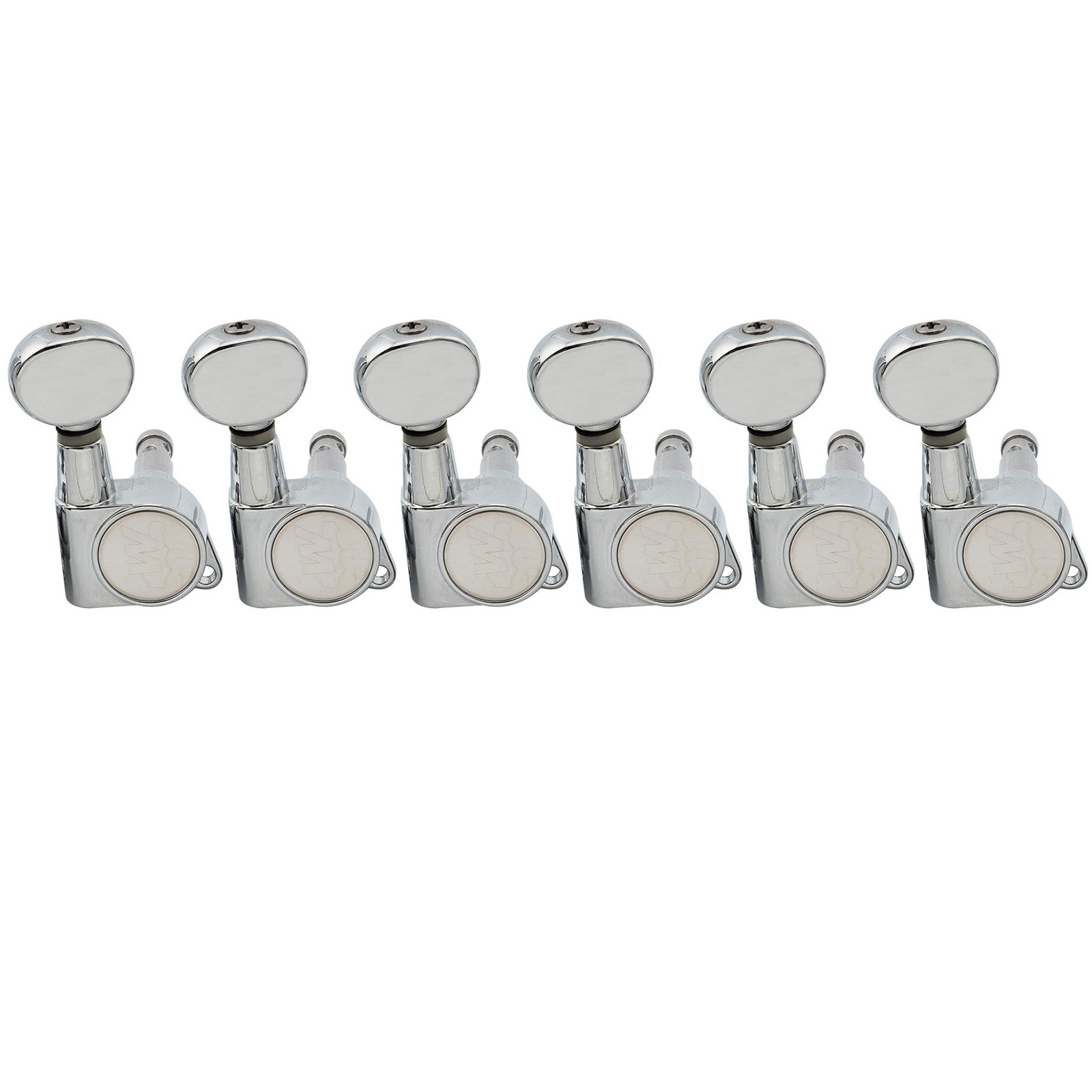 Wilkinson Chrome 6 Inline E-Z-LOK Guitar Machine Head Tuning For Fender Guitar