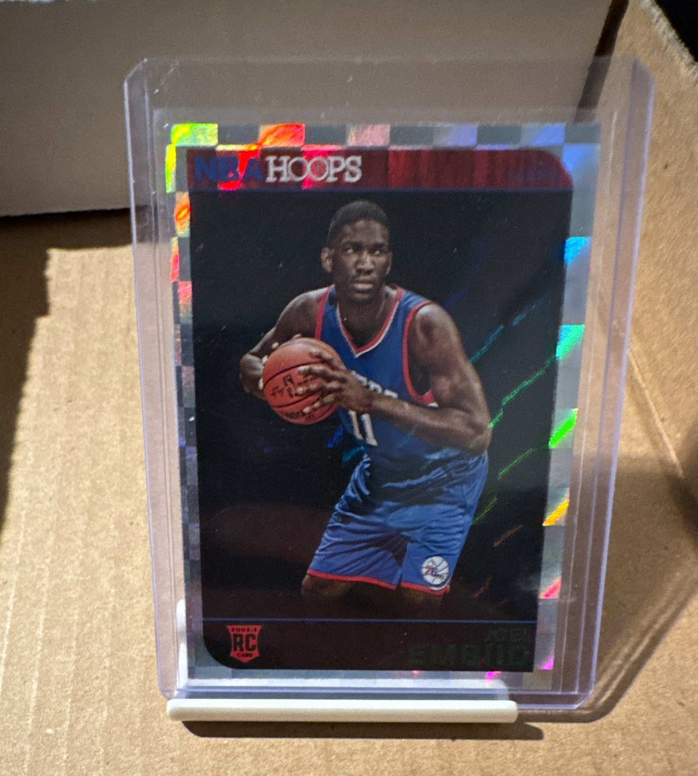 Panini 2014-15 NBA Hoops Joel Embiid RC Green Parallel #263 76ers