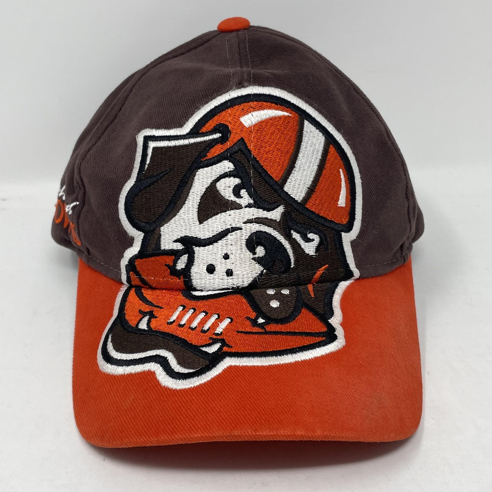 Vintage Cleveland Browns Hat Cap Snap Back One Size Brown NFL Lee Sport 90s