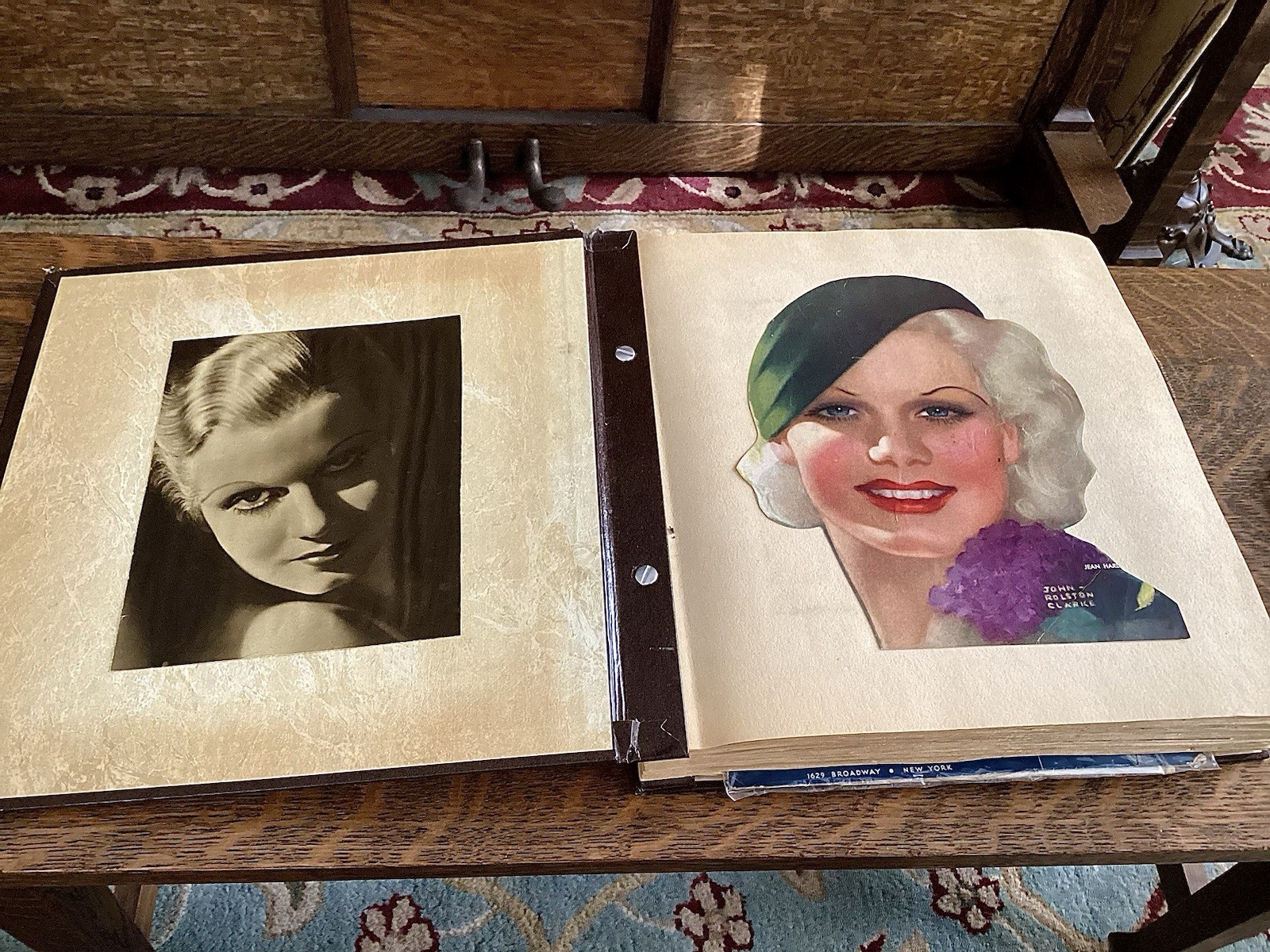 Jean Harlow Antique Scrapbook Movie Star Ephemera Newspaper Clippings Magazine
