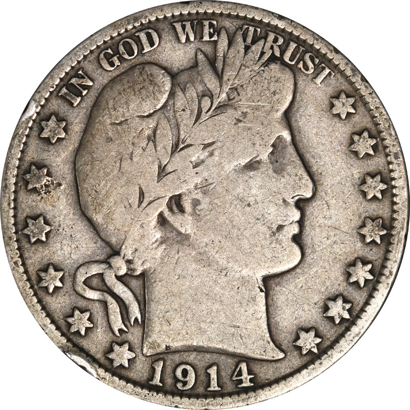 1914-S Barber Half Dollar