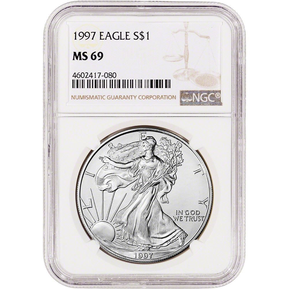 1997 American Silver Eagle Coin - NGC MS69