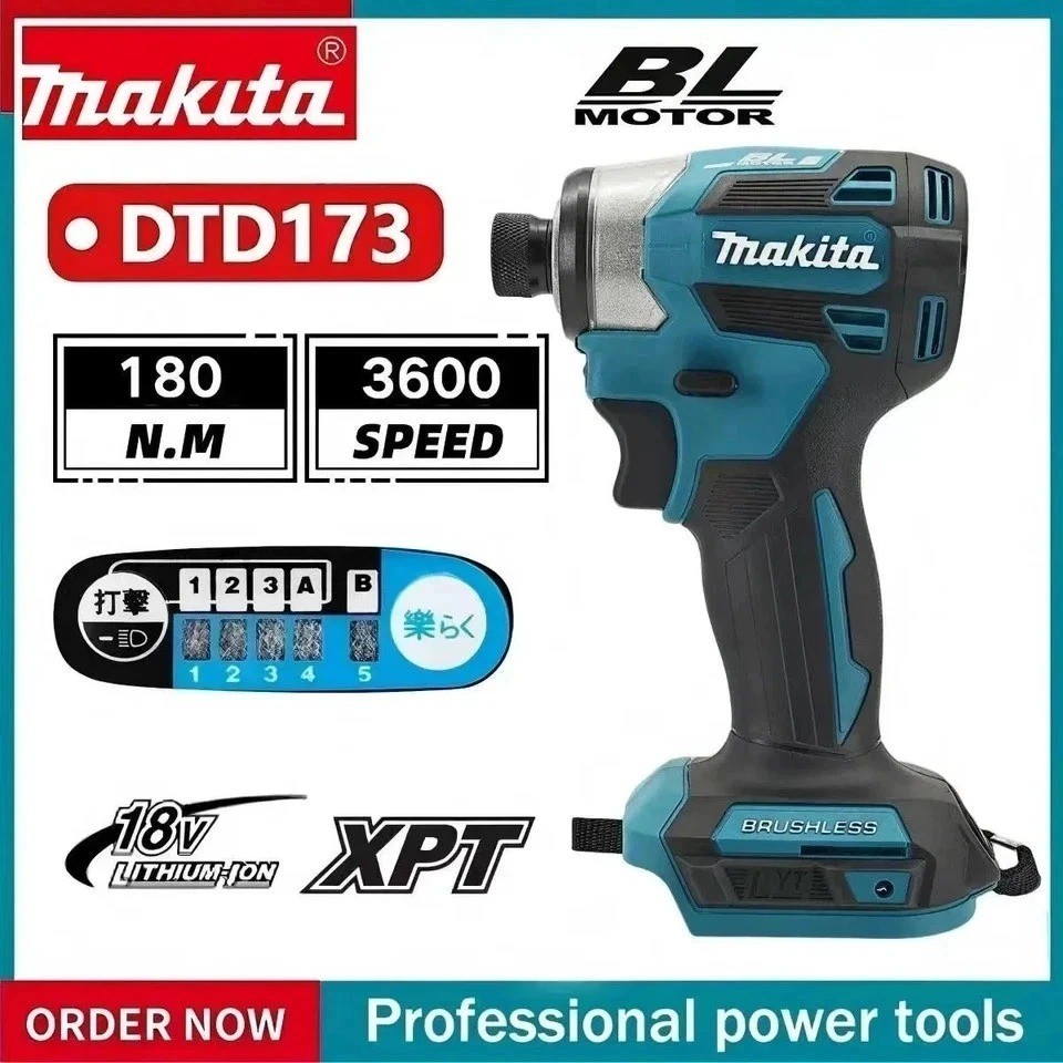 Makita DTD173 18V LXT Cordless Impact Driver Brushless Electric Drill Screwdrive