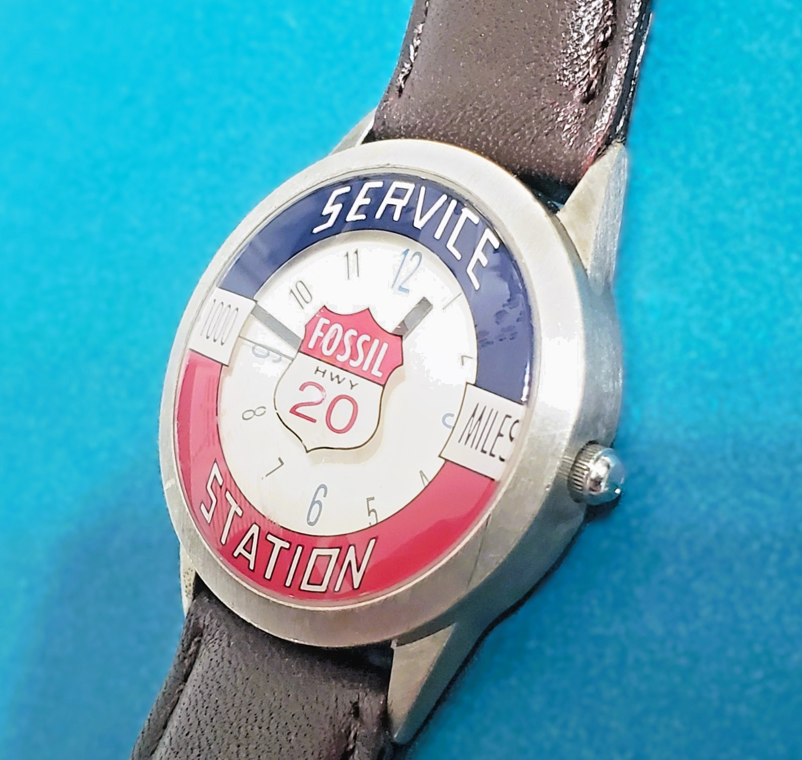 Vintage Fossil Watch ~ Service Station ~ Road Trip