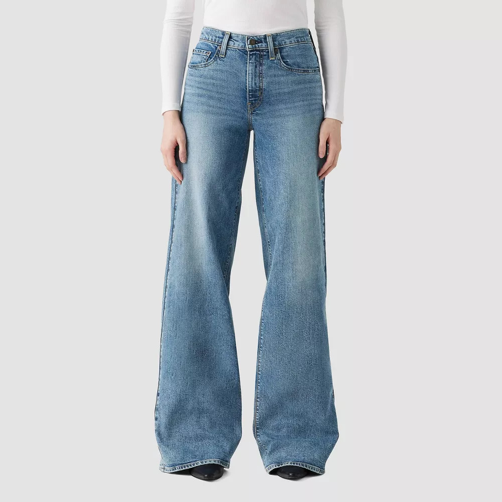 Levi\'s Women\'s High-Rise Wide Leg Jeans Sweet Success Stretch Denim Cotton