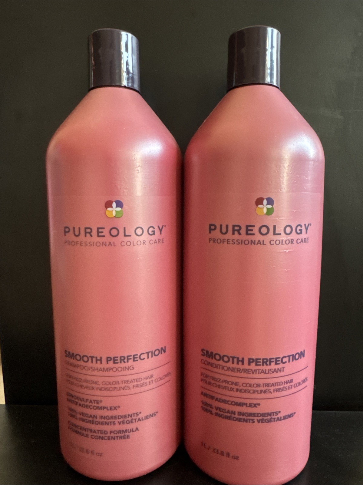 Pureology Smooth Perfection Shampoo & Conditioner 33.8 oz Liter Duo Set New
