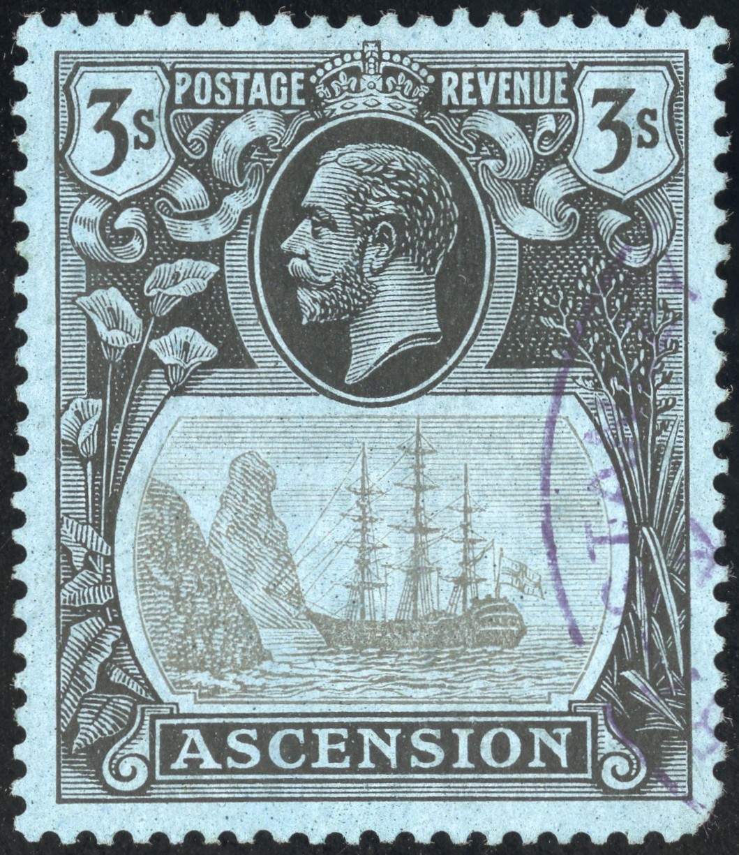 Ascension Stamps # 21 Used XF Scott Value $110.00 Ascension Stamps # 21 Used XF Scott Value $110.00