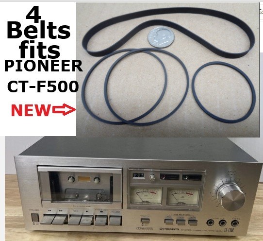 4 PCS BELT KIT (lot of 4) FITS PIONEER CT-F500 (4 NEW BELTS) 4 PCS BELT KIT (lot of 4) FITS PIONEER CT-F500 (4 NEW BELTS)